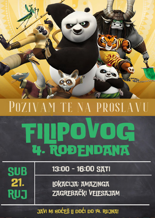 Pozivnica "Kung Fu Party" - Image 2